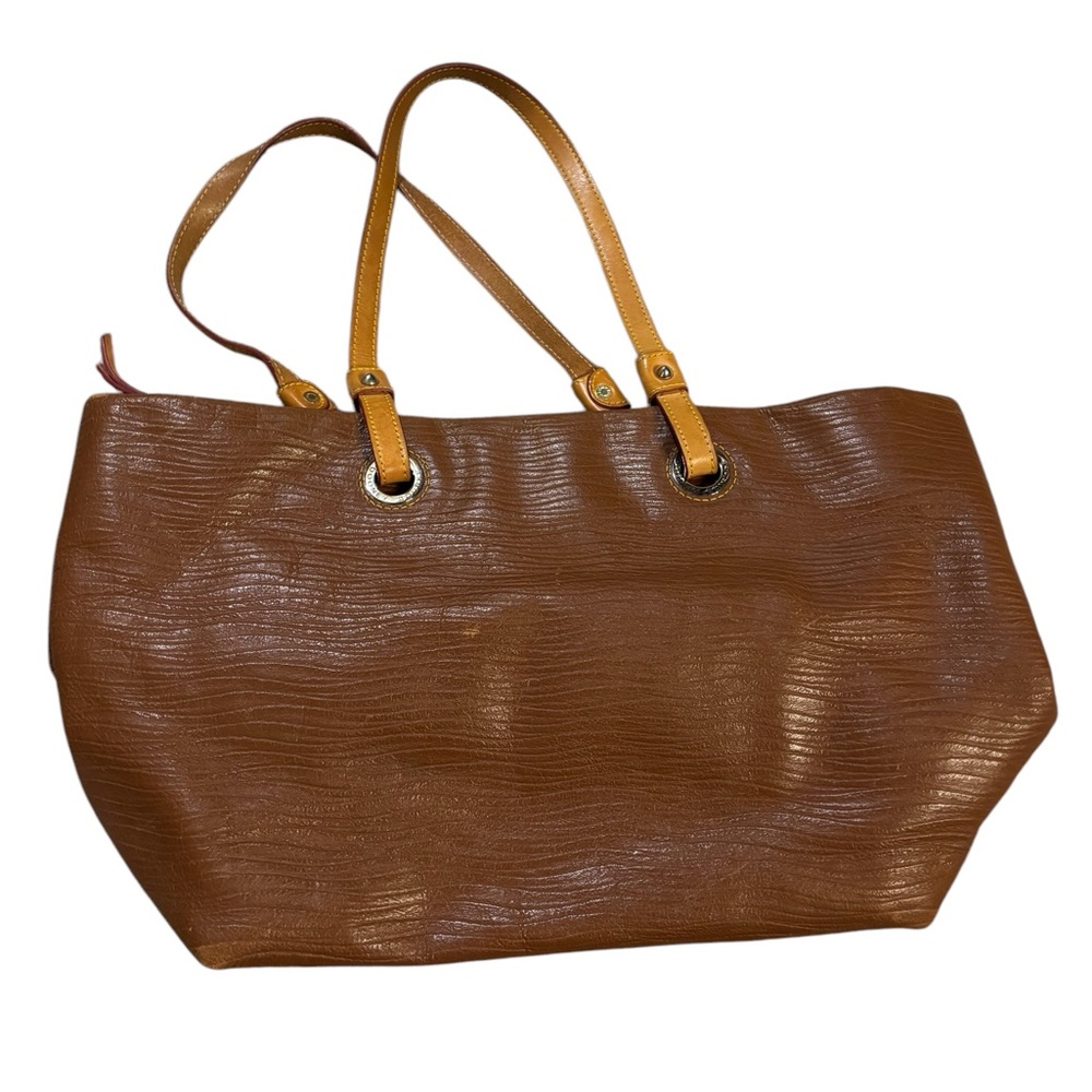 Dooney and Bourke Leather‎ Tote Bag Brown Waves - Picture 5 of 12